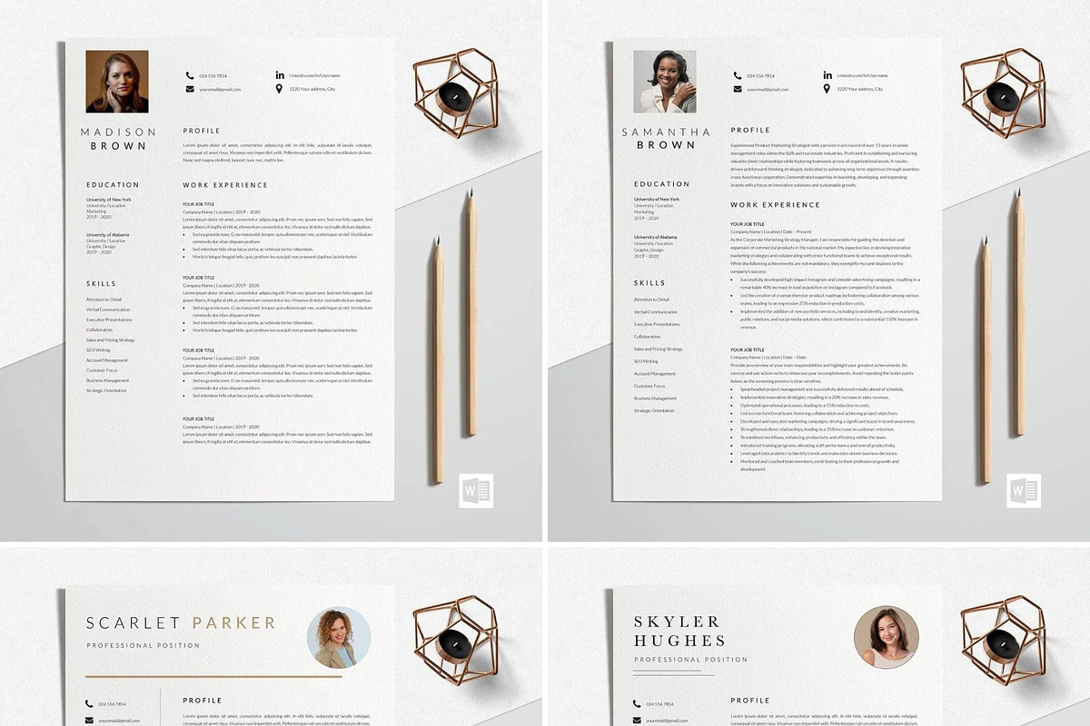 Resume with Photo Template Bundle, a Resume Template by LucaTheme (Photo 3 of 6)
