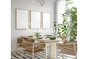 Frame mockup in home interior, a Print Template by Artjafara