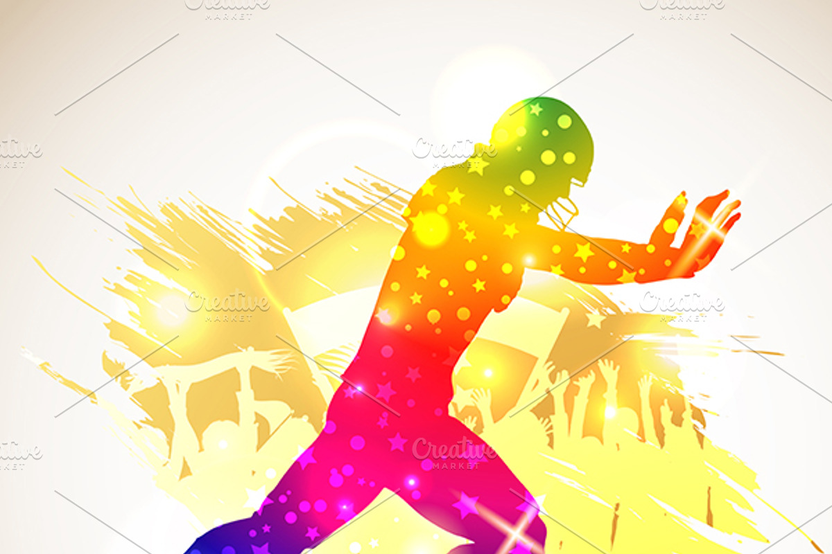 Football Players with Fans, a Texture Illustration by TAlex