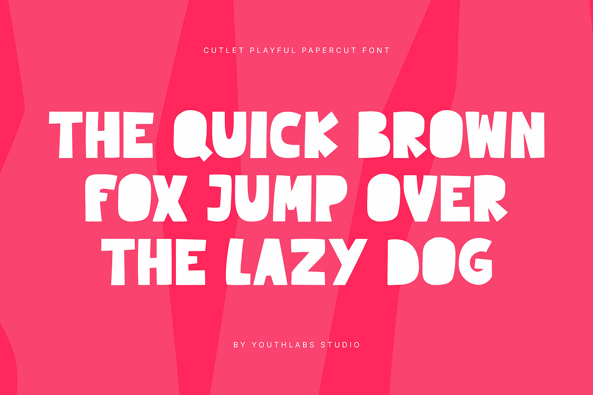 Cutlet - Playful Papercut Font, a Sans Serif Font by Youthlabs Studio (Photo 2 of 15)