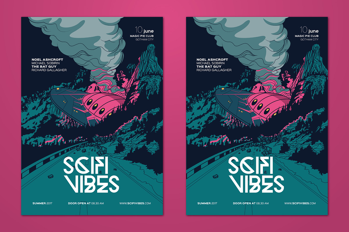UFO Crash Vector Art Flyer, a Flyer Template by ashenterprise (Photo 2 of 3)