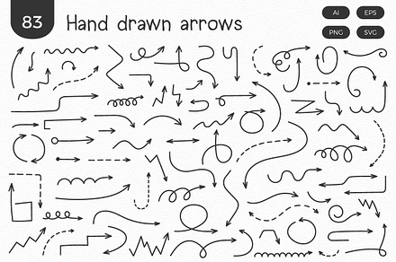 Hand Drawn Arrows, a Graphic by PixMarket