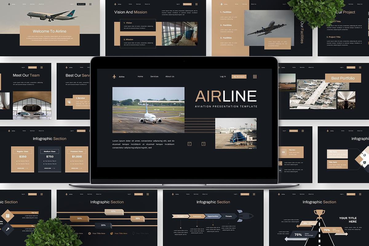 Airline - Aviation Powerpoint preview 2