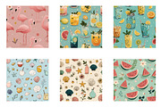 Summer Seamless Repeat Pattern, an Illustration by CreationArt (Thumbnail 5 of 7)