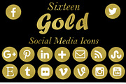 Gold Foil Social Media Icons, an Icon by Theme Fashion (Thumbnail 1 of 3)