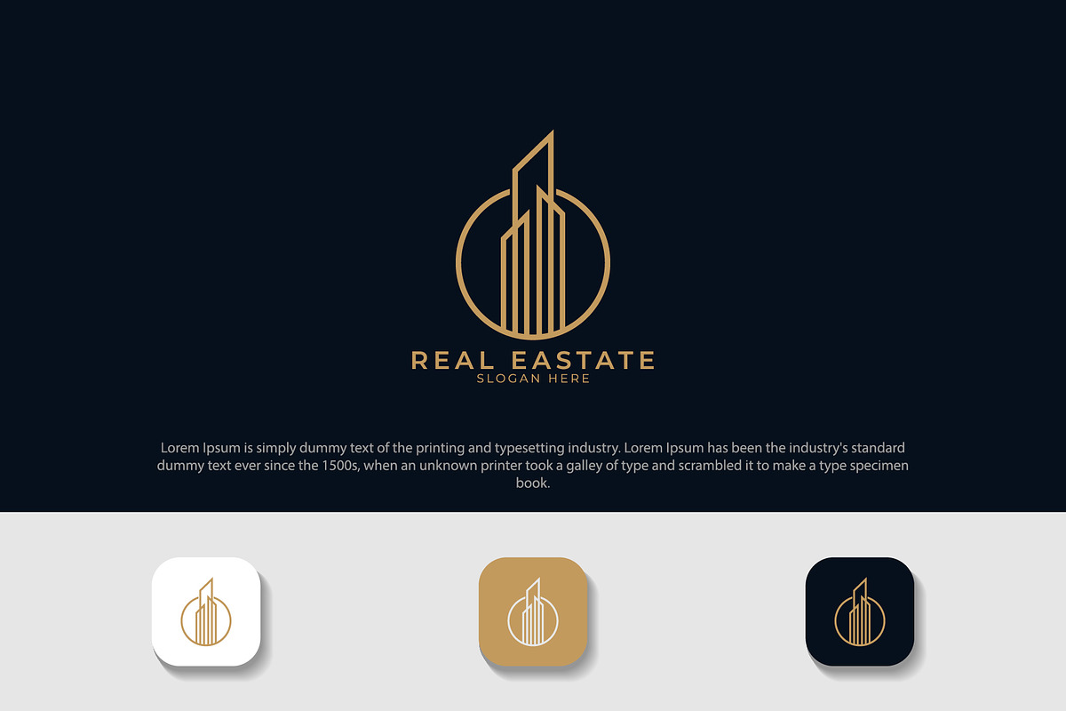 Real estate logo design concept, a Branding & Logo Template by Logo_Luck