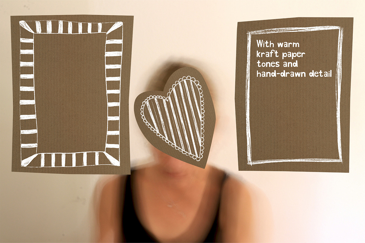 Kraft Paper Chalk Collage Elements, an Object Graphic by HabitusDesigns (Photo 7 of 11)