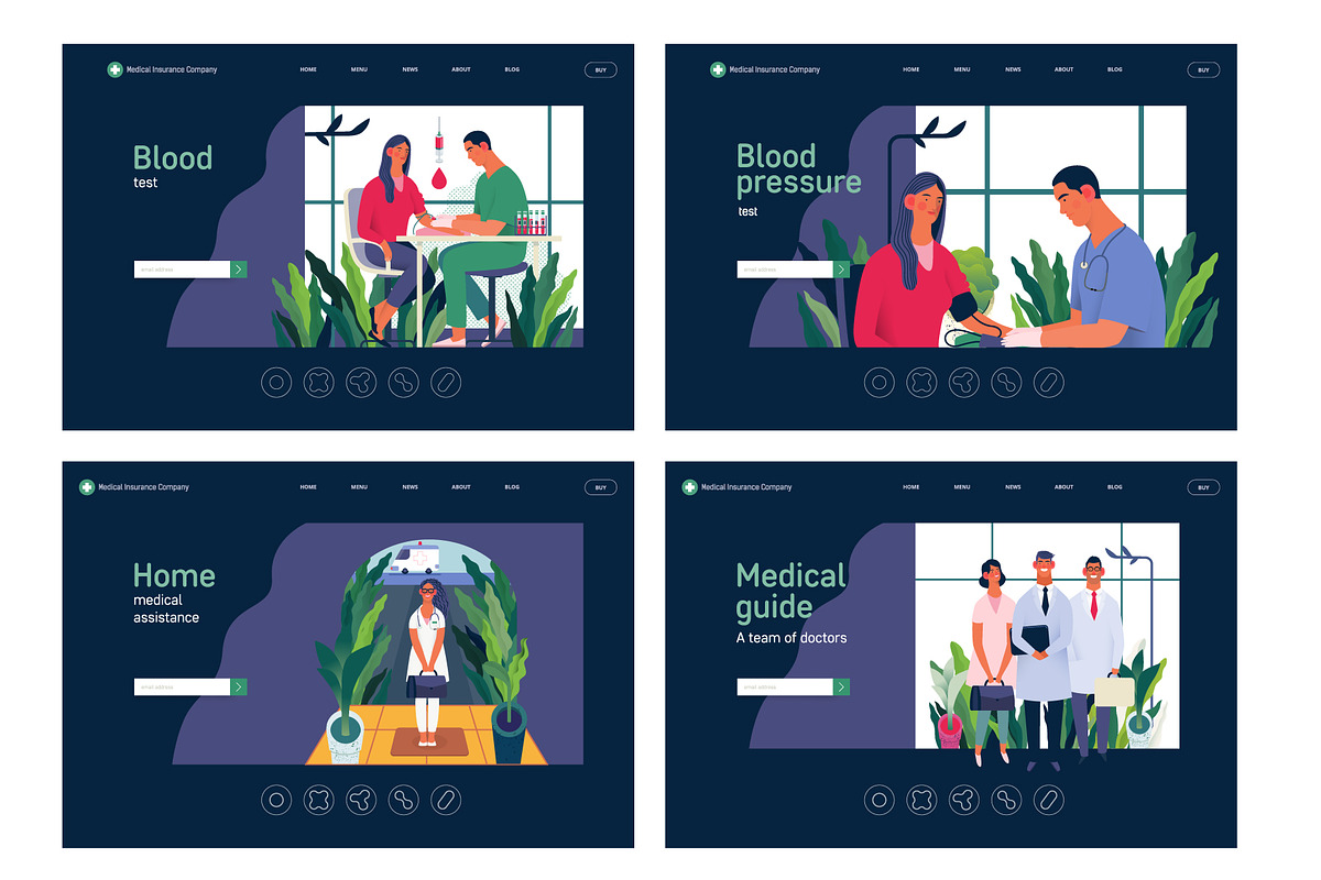 Part 2 Medical website illustrations, a Healthcare Illustration by Grivina's shop (Photo 23 of 37)
