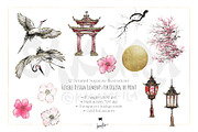 Cherry Blossoms Japan Clipart Sakura, a Decorative Illustration by KaramfilaS (Thumbnail 6 of 9)