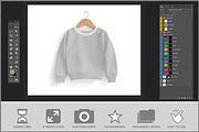 Children's Sweatshirt Mockup PSD, a Hoody Mockup by Bruno's Shop (Thumbnail 3 of 4)