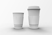 3d Disposable Coffee Cups Mockup, a Cups & Container Mockup by The Rose Project (Thumbnail 4 of 4)