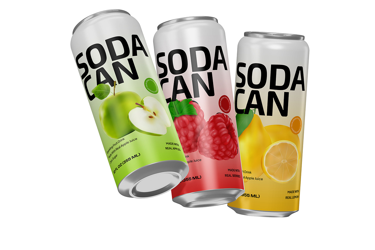Sleek Soda Can Mockup, a Packaging Mockup by Permadi Creative (Photo 4 of 5)