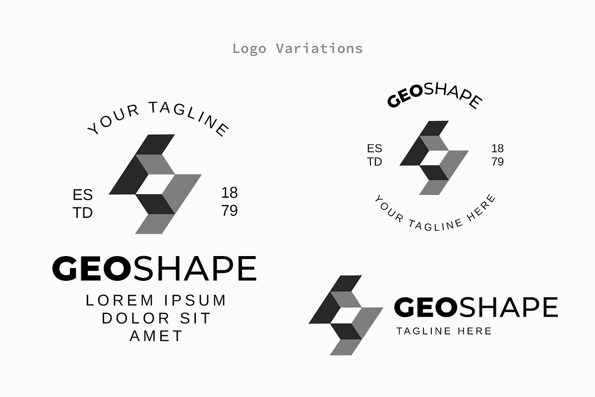 GeoShape - Premium Logo Template, a Branding & Logo Template by Minimalist Logos (Photo 3 of 7)