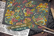 Hippie Doodles Designs Big Set, a Decorative Illustration by BALABOLKA (Thumbnail 2 of 10)