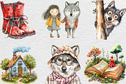 Little Red Riding Hood Clipart, an Illustration by Black Bird Studio (Thumbnail 6 of 6)