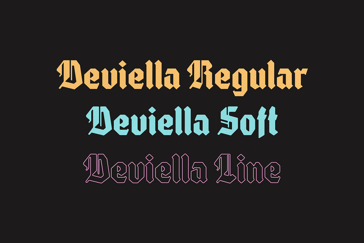 Deviella - Modern Gothic Font, a Blackletter Font by creativemedialab (Photo 6 of 10)