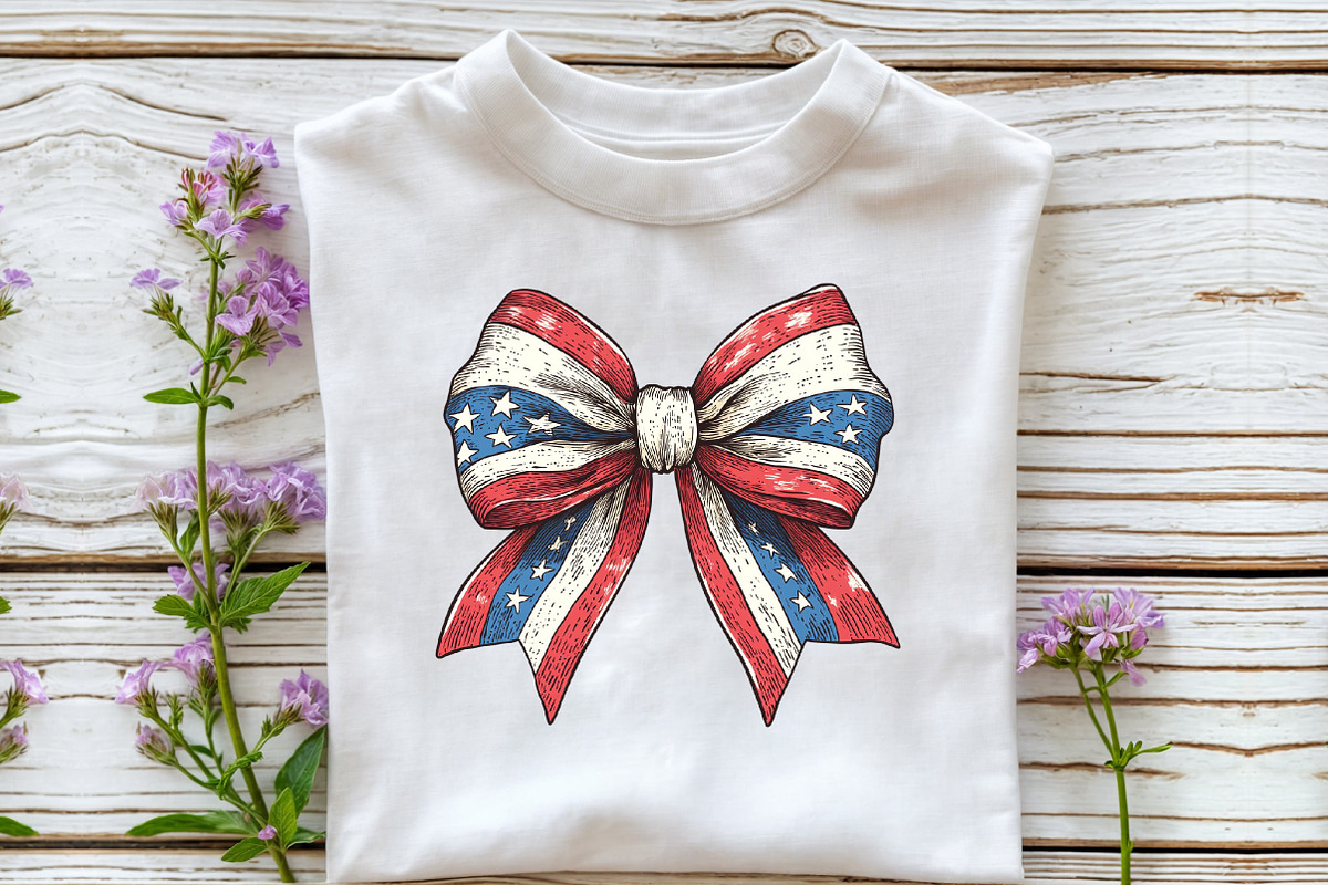 4th of July Coquette Bow Png, an Illustration by Libby Wishes (Photo 4 of 4)
