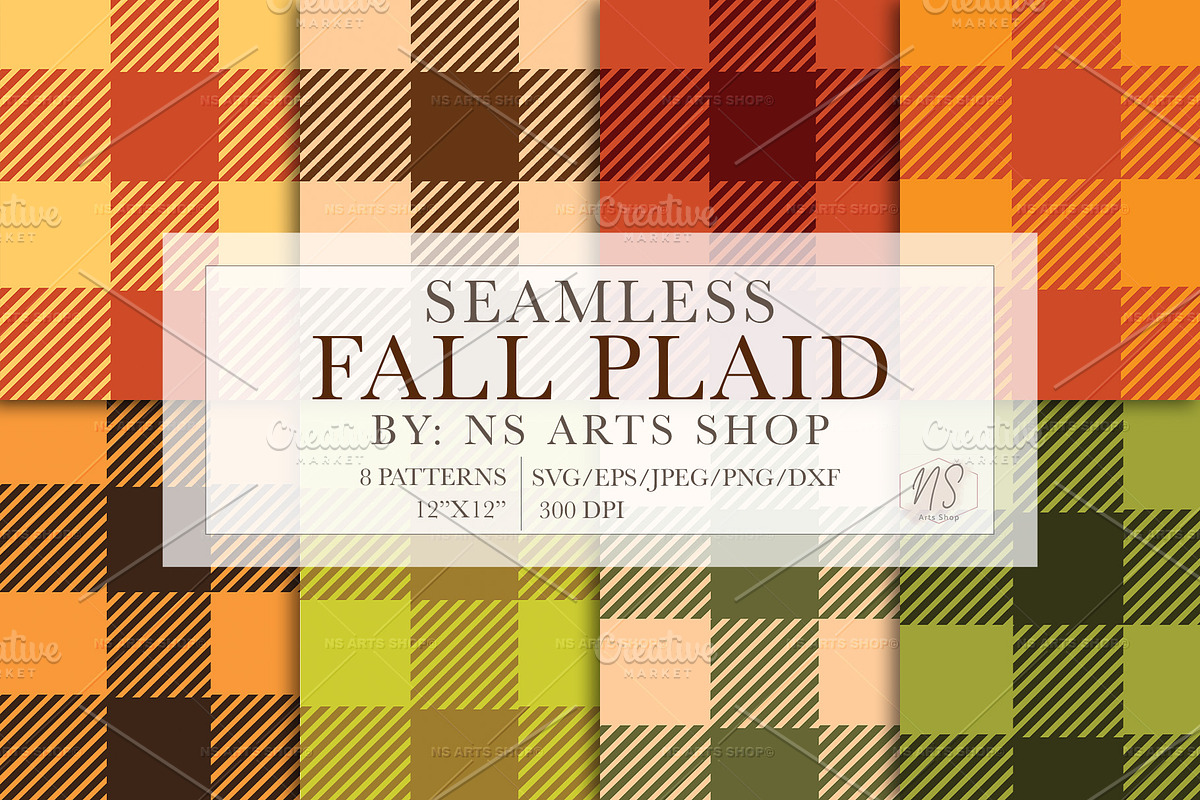 Fall Plaid Digital Papers, Plaid SVG, a Pattern Graphic by NS Arts Shop (Photo 7 of 7)