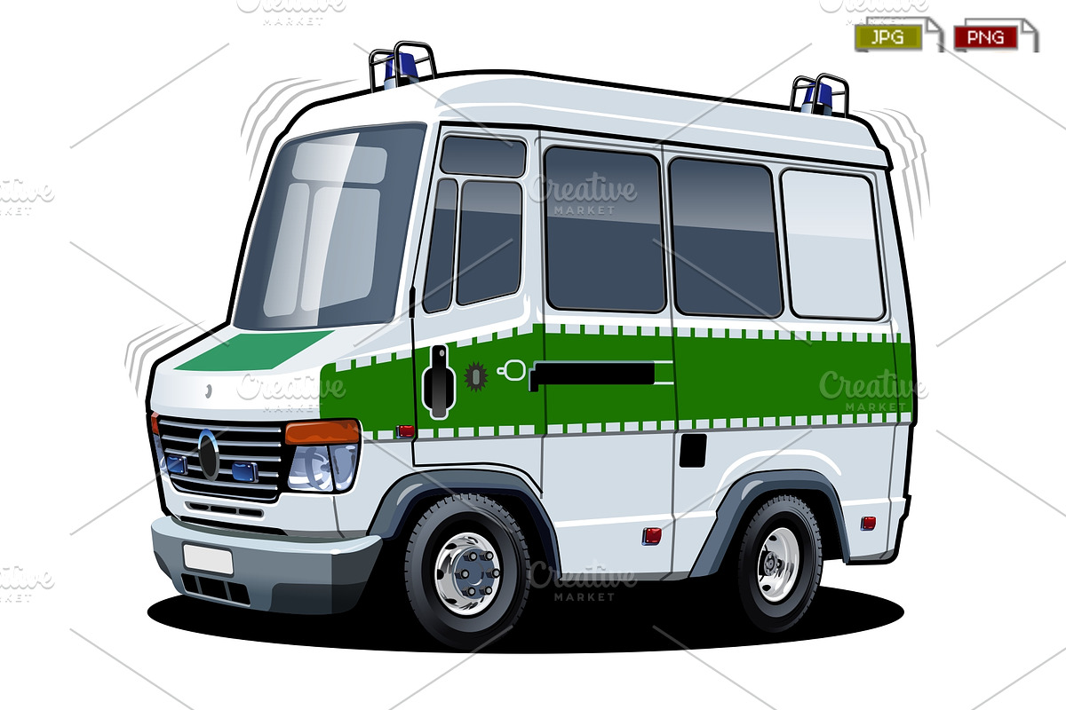 Cartoon service van, a Transportation Illustration by Mechanik (Photo 3 of 5)