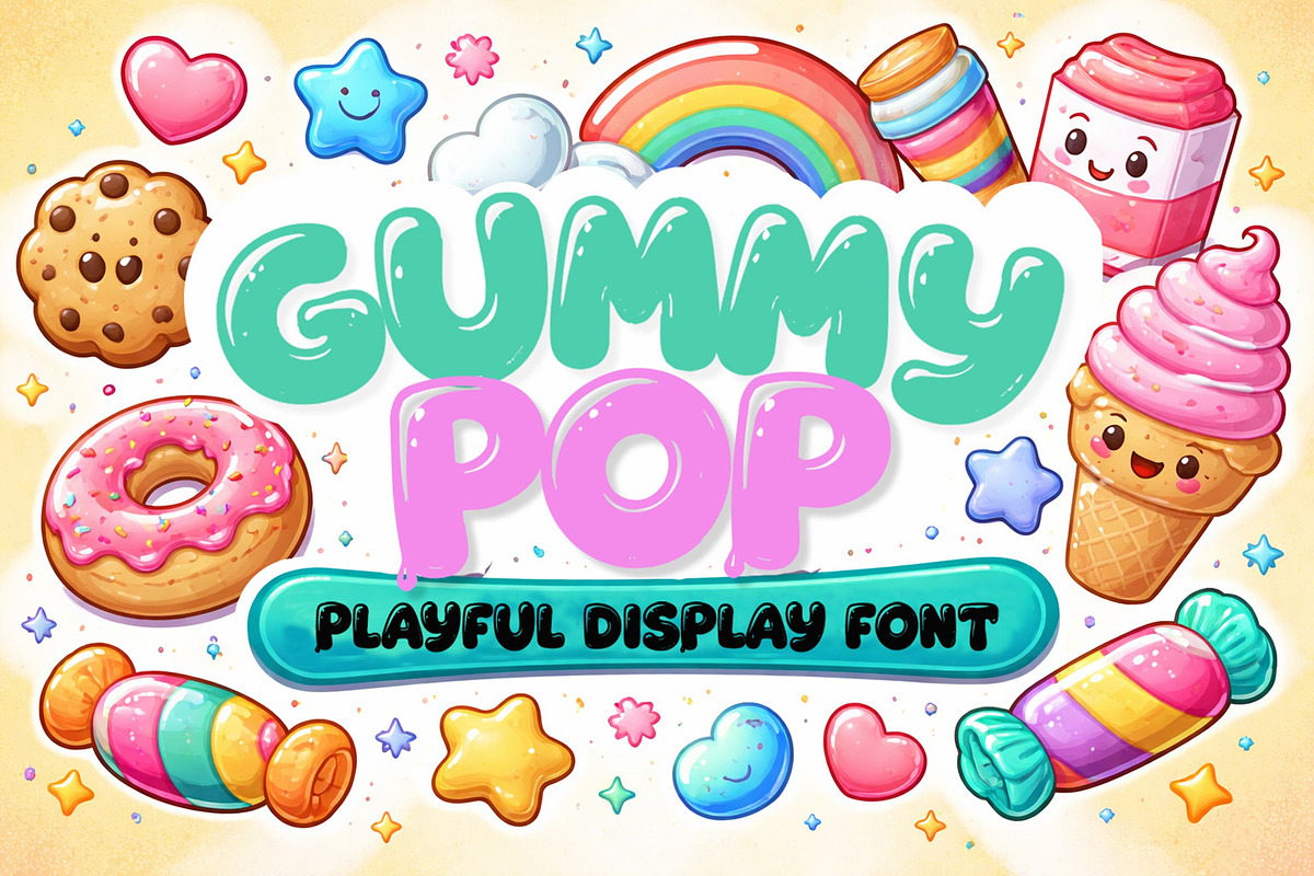 Gummy Pop, a Script Font by Art StoreID (Photo 1 of 9)