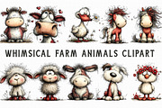 Whimsical Farm Animals Clipart, an Illustration by Libby Wishes (Thumbnail 3 of 5)