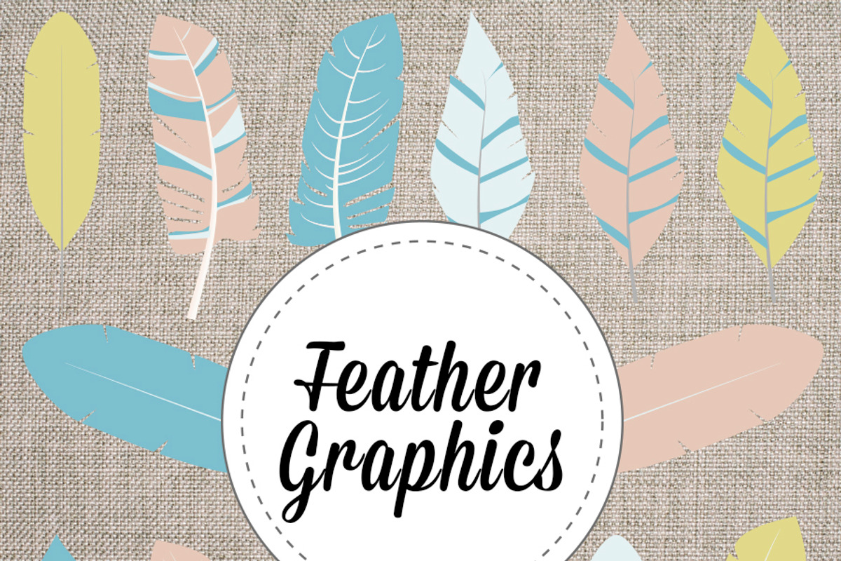 Fun Feather Vectors and PNG Graphics, an Illustration by TheBlogLoft