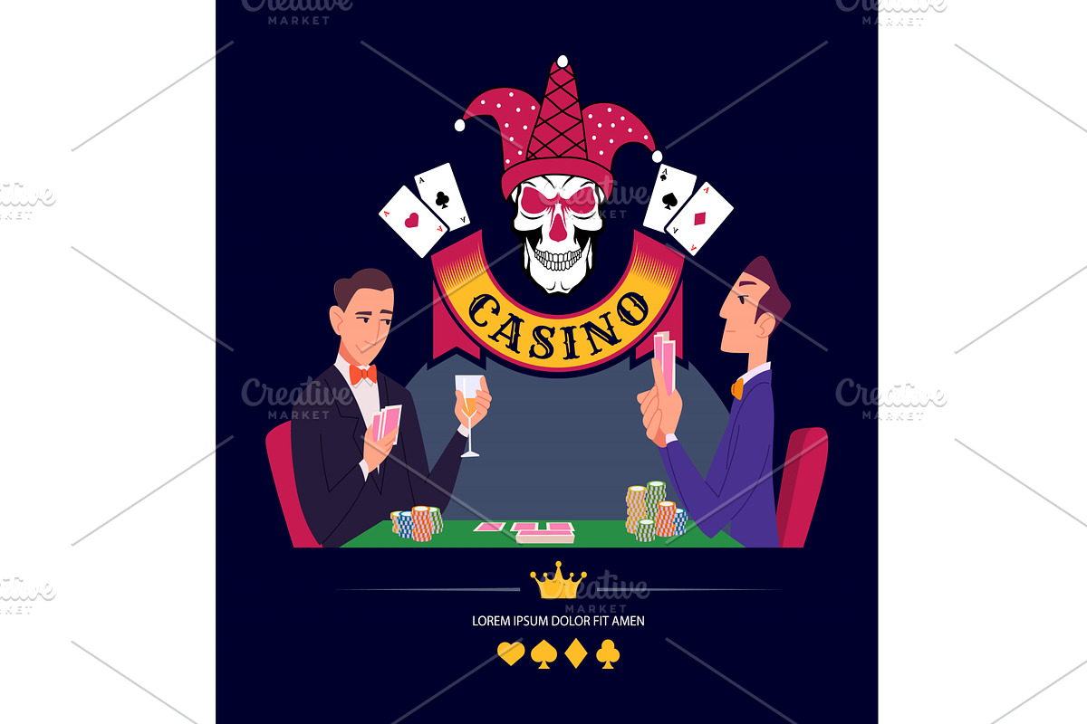 Casino poster. cards gambling, a Sport Illustration by Onyx
