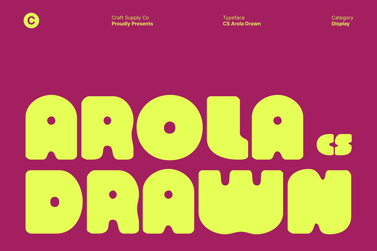 CS Arola Drawn, a Sans Serif Font by Craft Supply Co. (Photo 1 of 8)