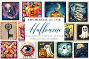 Cute Halloween Postage Clipart, an Illustration by SinaCreation (Thumbnail 1 of 7)