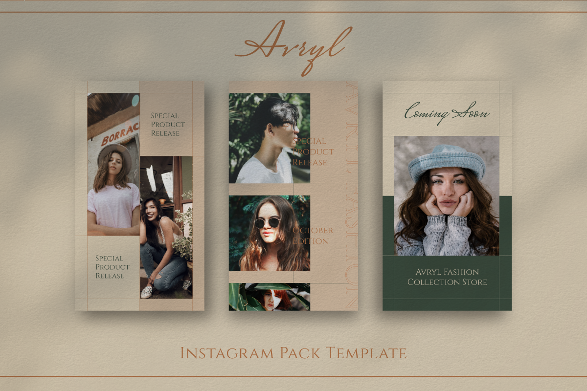 Avryl Story & Feed Instagram Templat, a Social Media Template by Inkofert (Photo 10 of 12)