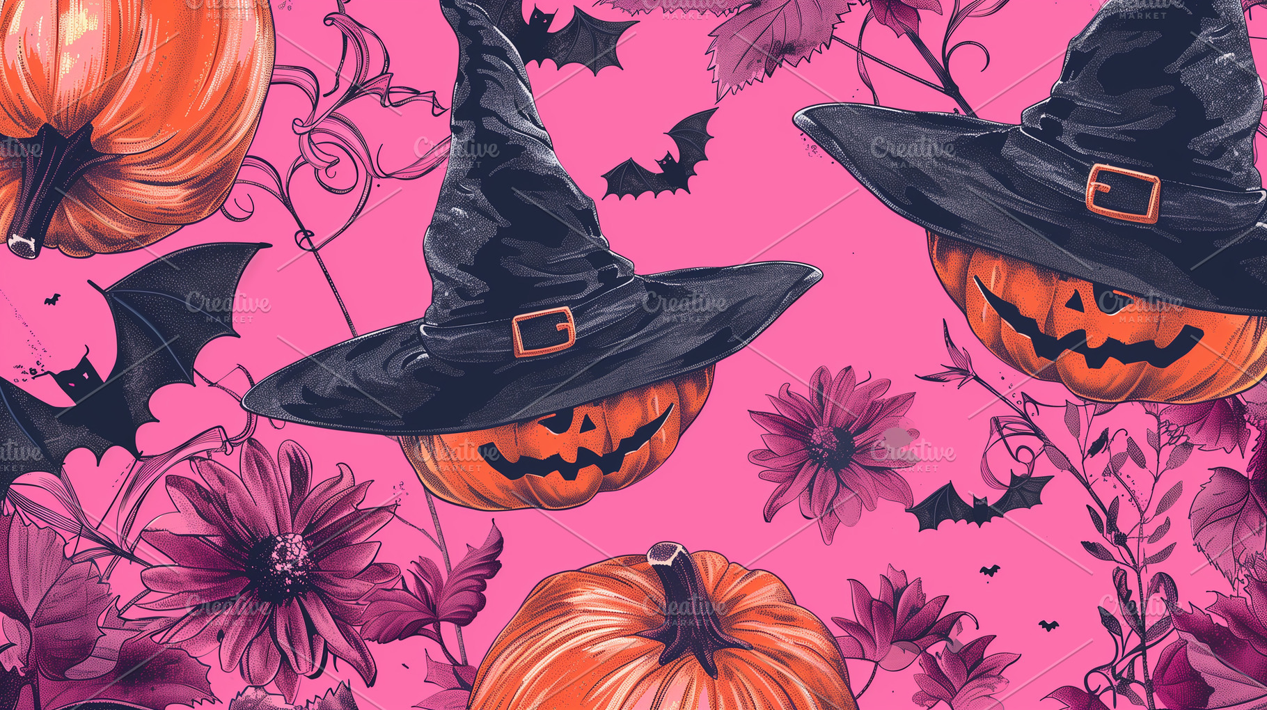 Wallpaper for Halloween with illustr, an Abstract Photo by Imaginarium