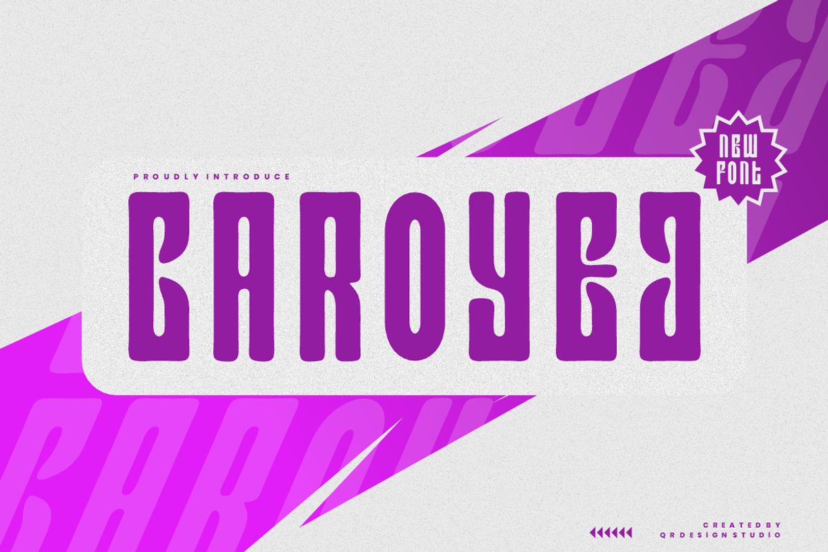 Caroyej - Condensed Font, a Sans Serif Font by QR Design Studio (Photo 1 of 6)