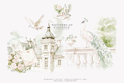 chateau art vintage chateau png, a Decorative Illustration by Patishop Art (Thumbnail 13 of 16)