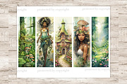 Forest Fairy Bookmarks Printable, a Person Illustration by GlamArtZhanna (Thumbnail 3 of 3)