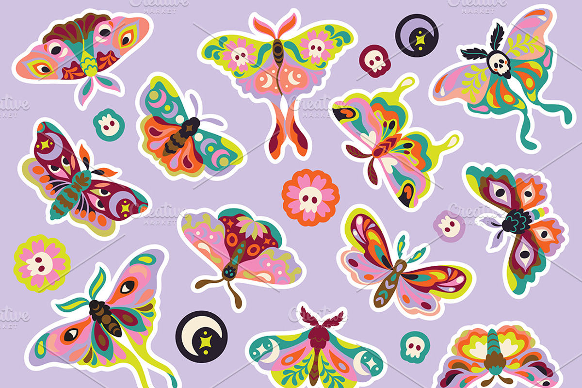 Tiny Weird Worlds Sticker Collection, an Object Illustration by PenguinHouse (Photo 4 of 18)