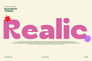 Bold Round Sans Font - Realic, a Sans Serif Font by Say Studio (Thumbnail 1 of 10)