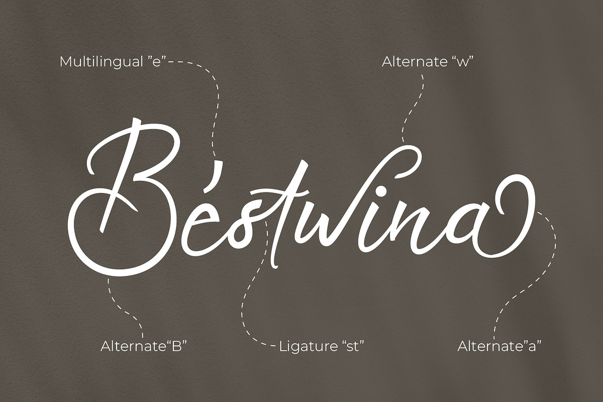 Bestwina, a Script Font by Rishsketch (Photo 6 of 12)