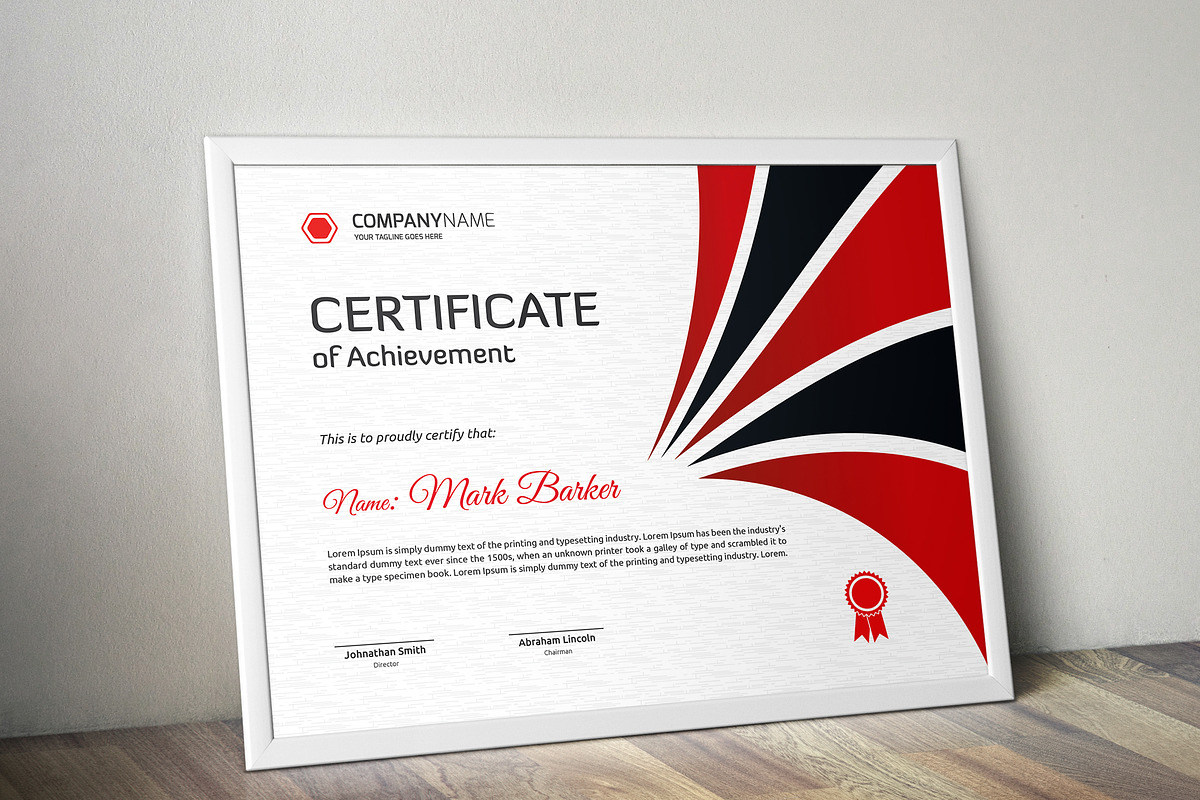 Certificate Word | PSD | AI, a Stationery Template by Curve Design (Photo 1 of 4)
