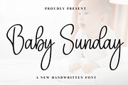 Baby Sunday | Script Font, a Handwritten Font by Scratchones (Thumbnail 1 of 8)