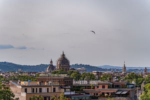 View from the Giardino degli Aranci to historical part of Mediev