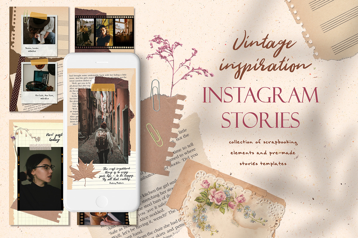 Vintage Instagram Stories, a Social Media Template by Scarlet Heath Art (Photo 1 of 7)