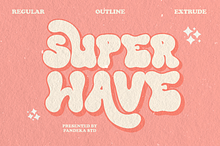 Super Wave - Retro Groovy Font