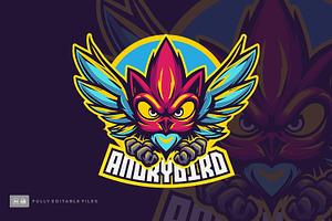 Angry bird Logo Templates, a Branding & Logo Template by Stock Shape