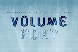 Volume Font And Vector Two Styles