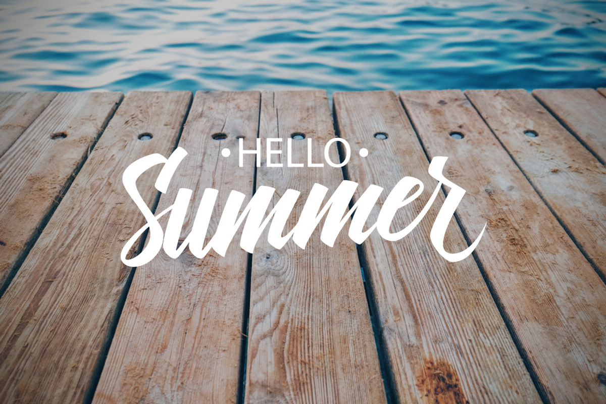 Hello Summer Lettering, a Seasonal Illustration by Finevector (Photo 3 of 9)