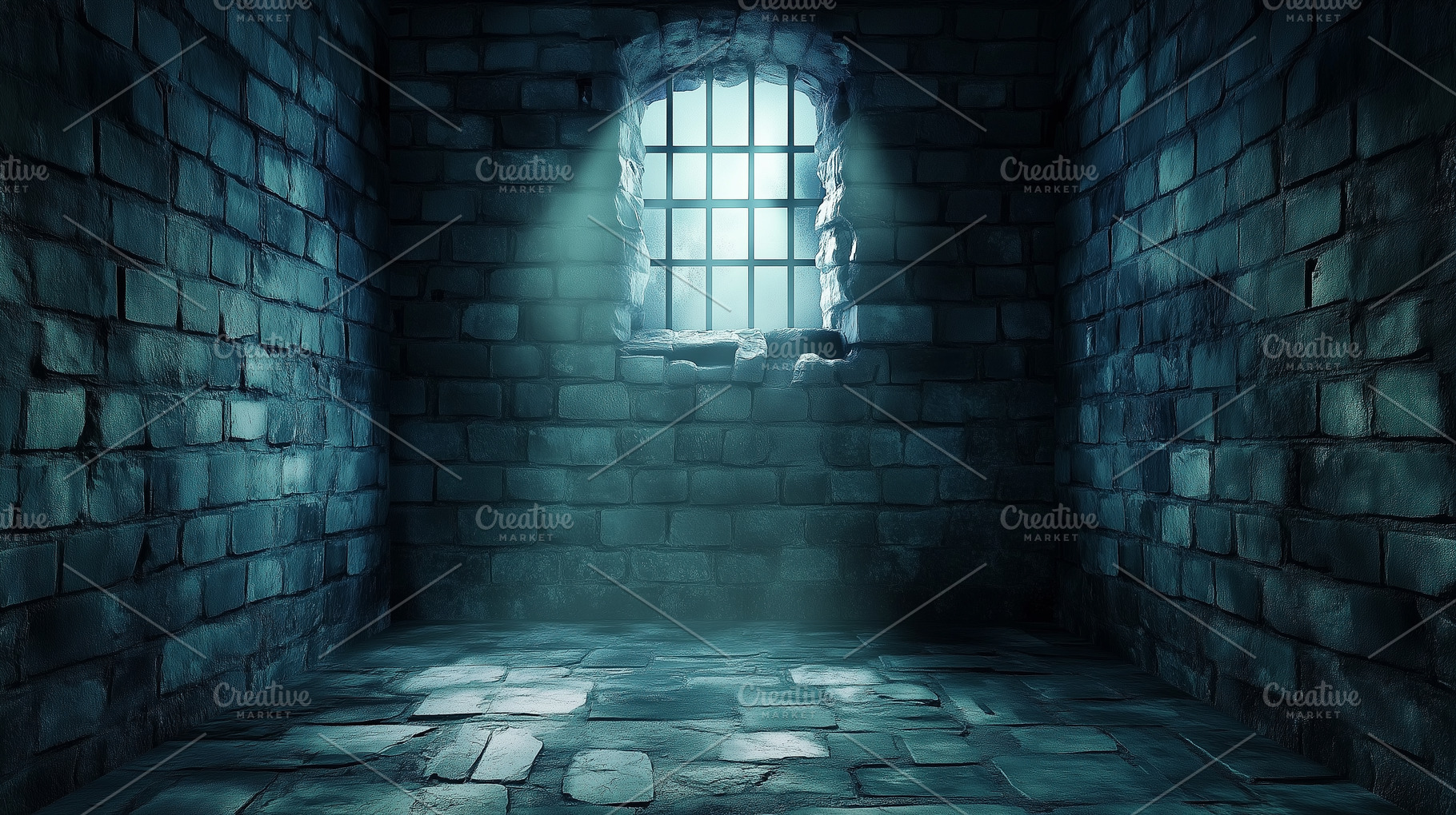 Inside of dark misty dungeon, an Architecture Photo by MistyDay
