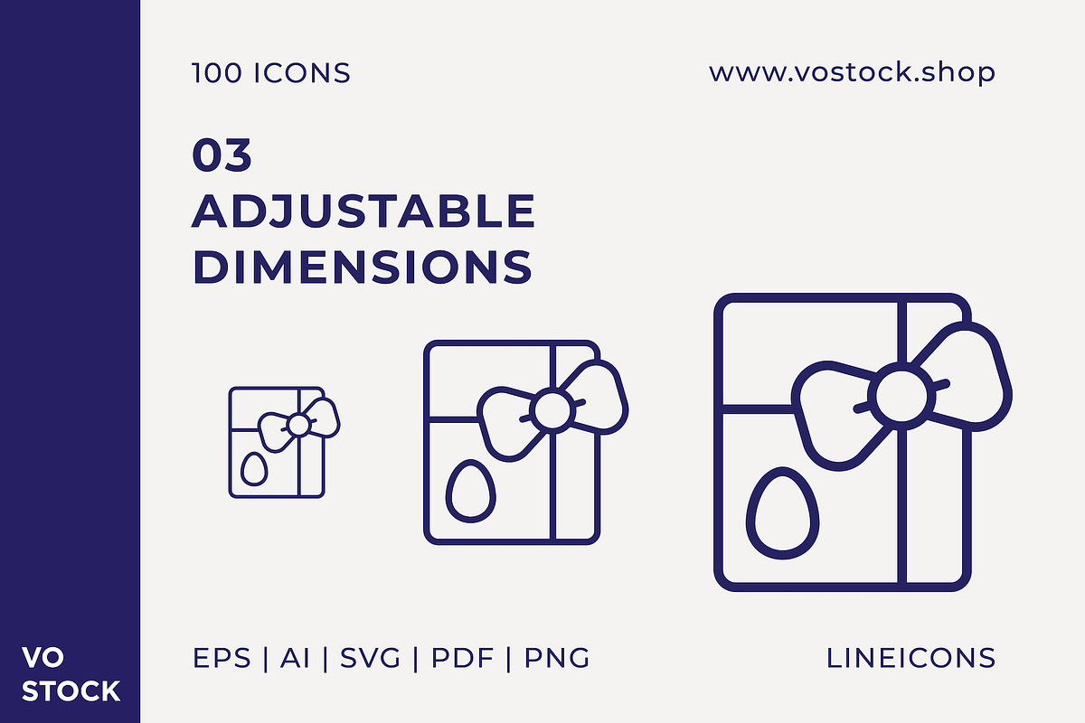 100 Easter icons, an Outline Icon by vo.stock (Photo 5 of 6)
