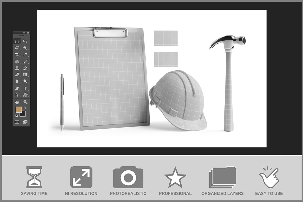 Builder Brand Pack Mockup, a Product Mockup by Bruno's Shop (Photo 2 of 3)