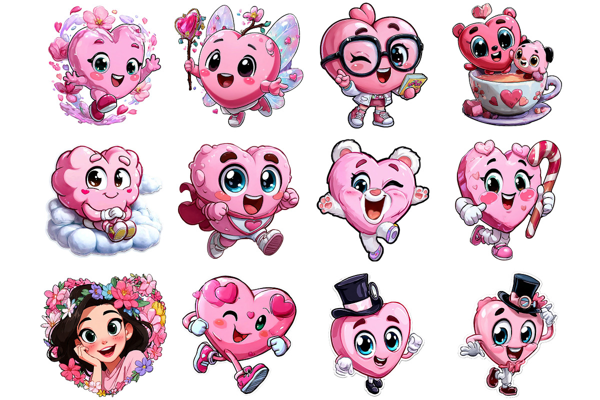 Cute Pink Heart Sublimation, an Illustration by DreamArtGraphic (Photo 4 of 4)