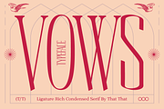 Vows Elegant Condensed Serif, a Serif Font by That That Creative (Thumbnail 1 of 10)